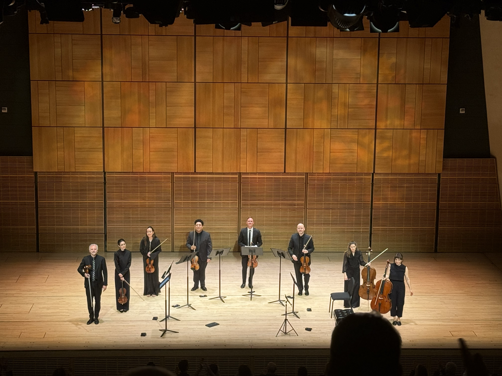 The octet performing Mendelssohn at Zankel Hall
